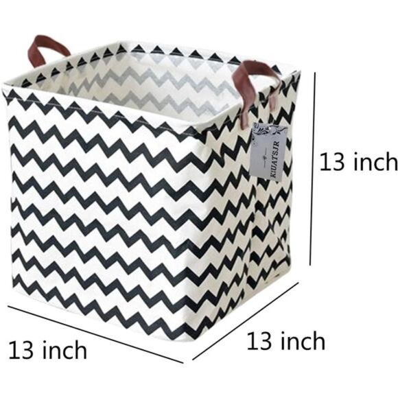 Storage Basket Fabric Organizer Bin for Toys, Books, Clothes, Pets, Nursery - Picture 3 of 8